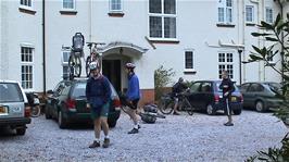 Preparing to leave Crowcombe Heathfield Youth Hostel